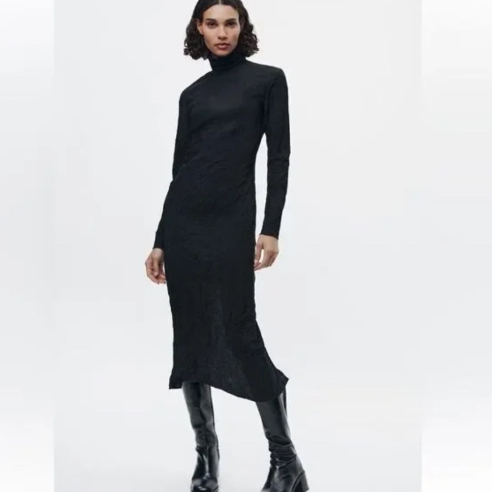ZARA Wrinkled Dress ZW Limited Edition